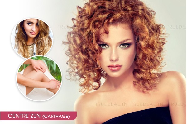 Coloration + Mèches + Coupe + Brushing + Epilation visage, sourcils, jambes complètes, bras complètes, aisselles