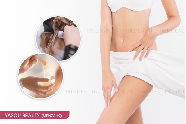 Epilation jambes complètes, bras complètes, aisselles, dos, ventre, maillot intégrale, visage, sourcils + Brushing