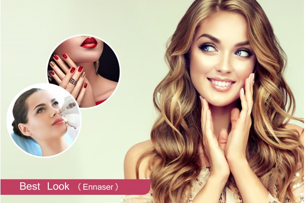 Mèches + Coupe + Brushing + Epilation visage, sourcils + Pose vernis permanent