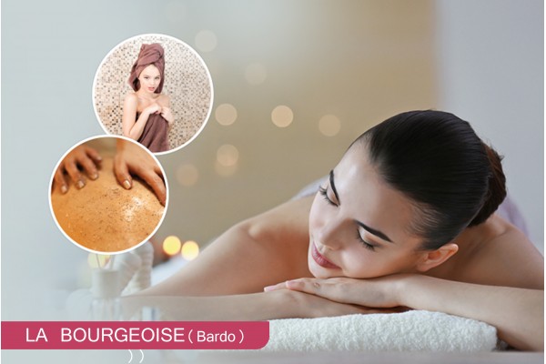 Hammam+gommage+Enveloppement+Massage relaxant cabine +Brushing