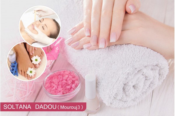 Soin des mains + Soin des pieds + 2 poses vernis permanent +Epilation Sourcils+lèvre supérieur+Brushing