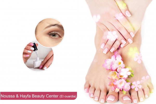 soin des mains+soin des pieds+2 poses vernis permanent+Epilation visage,sourcils+Brushing