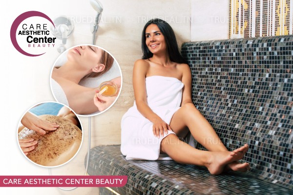 Hammam+Gommage+Enveloppement +Epilation jambes +Bras +Aisselles+Maillot intégrale+Brushing