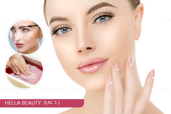 Soin de Visage Spécifique+Soin des mains à la paraffine+Soin des pieds à la paraffine+2 Poses Vernis Permanent+Ep Sourcils