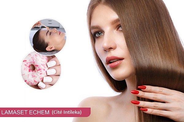 Kératine + Coupe+Brushing+Epilation visage+Sourcils+Pose vernis permanent