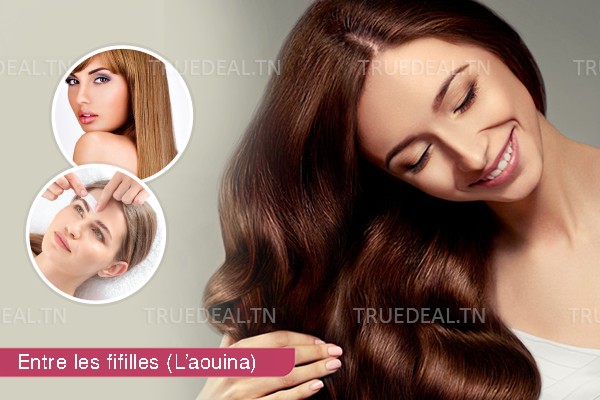 Coloration + Kératine ou protéine + Coupe des pointes + Brushing + Epilation Visage + Sourcils + Pose Vernis Permanent