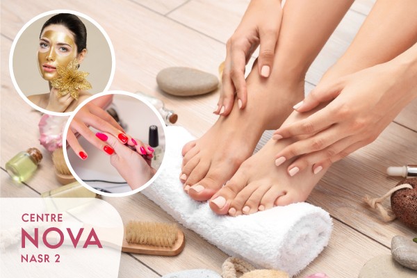 Soin des Mains + Soin des Pieds + 2 Poses vernis permanent+ Masque coup d'Eclat