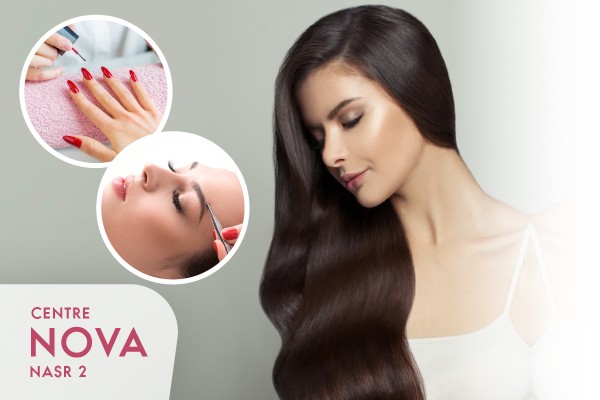 Protéine+ Coupe +Brushing + Epilation visage+ Sourcils + Pose vernis permanent